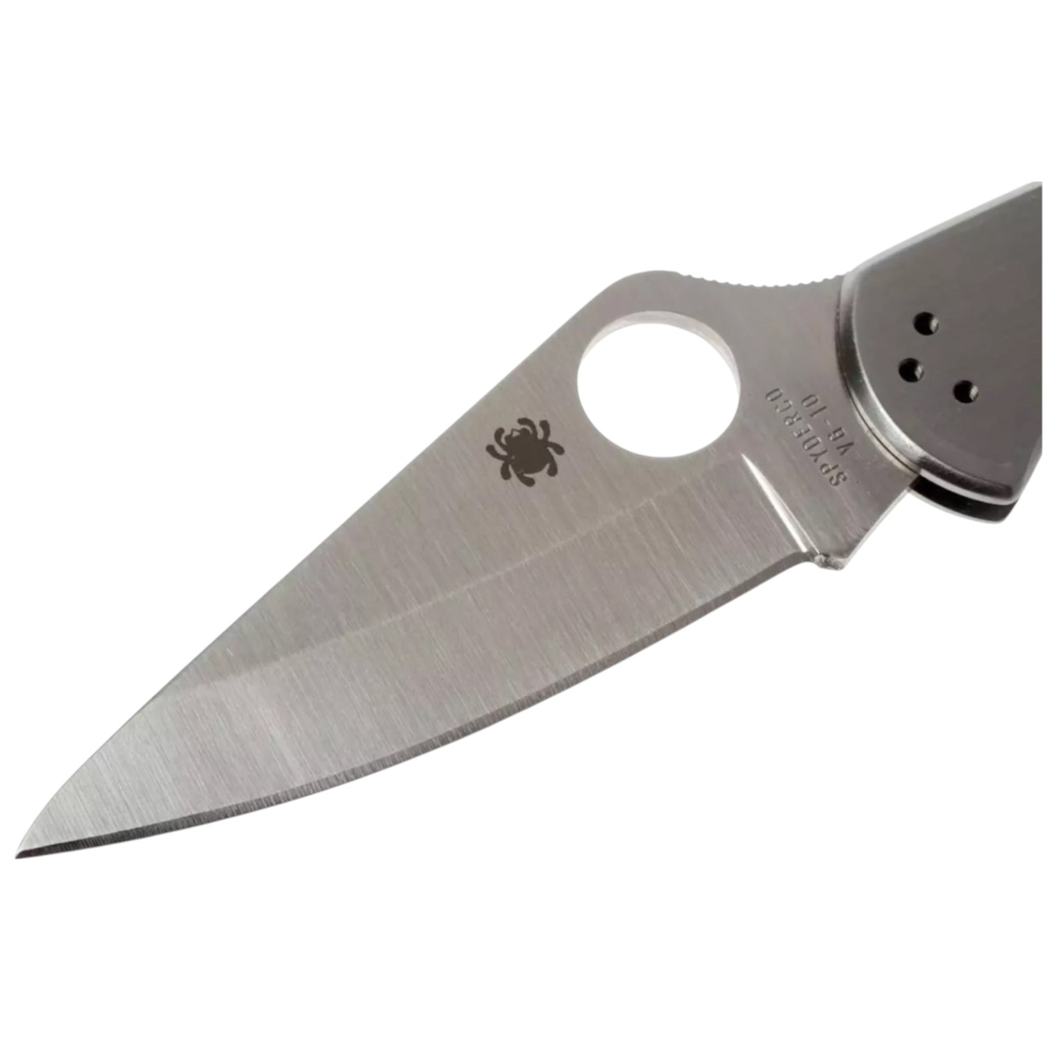 Spyderco Delica 4 stainless steel C11P, VG10 plain edge knife with stainless steel handle