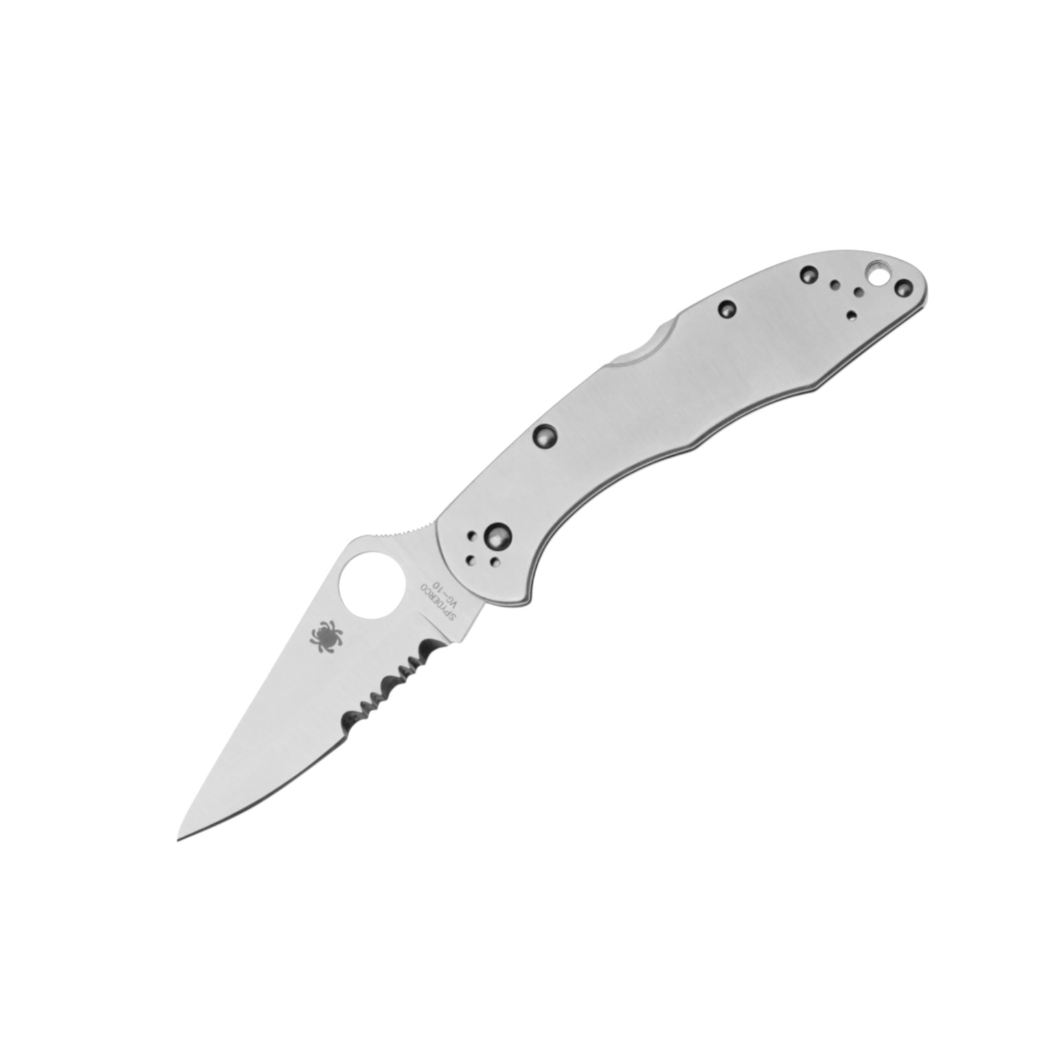 Spyderco Delica 4 Stainless steel C11PS, navaja VG10 filo semiden...