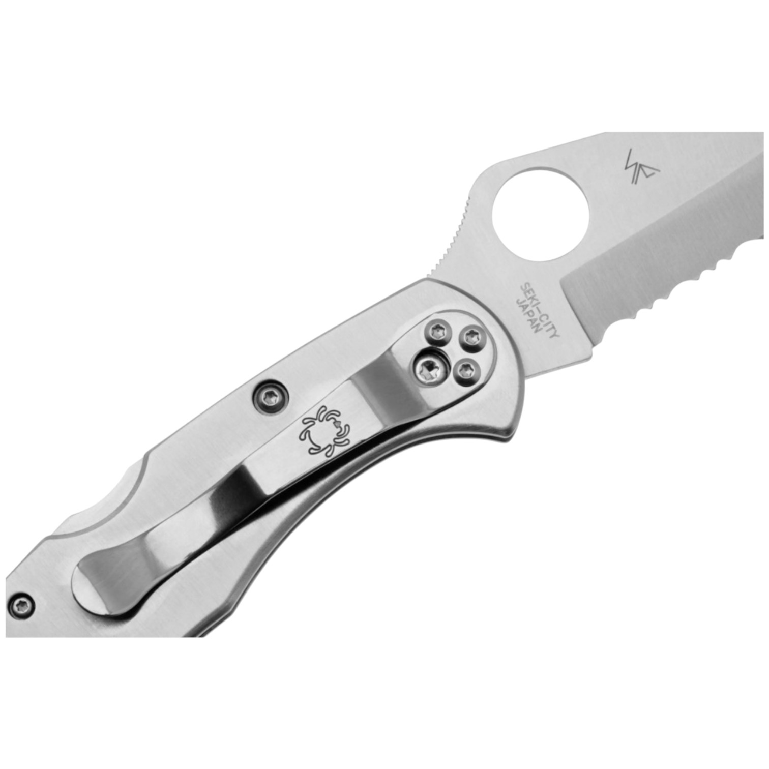Spyderco Delica 4 Stainless steel C11PS, navaja VG10 filo semidentado con mango de acero inoxidable