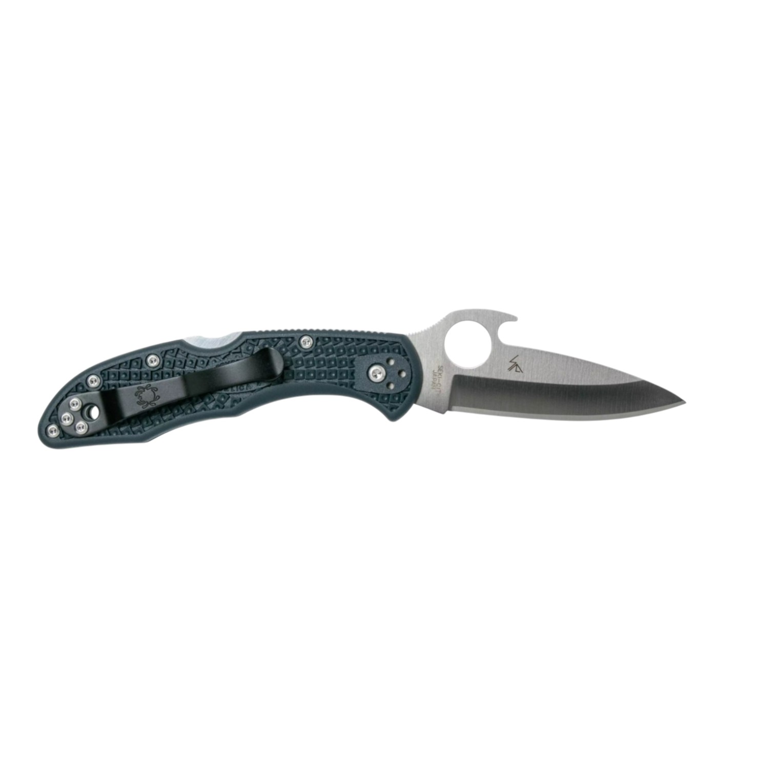 Spyderco Delica 4 Wave C11PGYW, navaja VG10 filo plano con mango de FRN verde