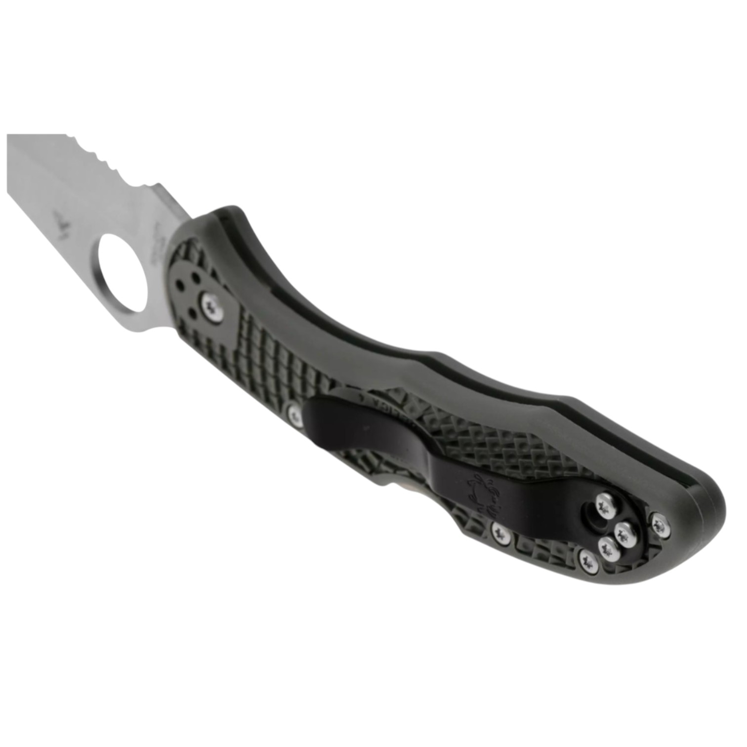 Spyderco Delica 4 lightweight C11PSFG, navaja VG10 filo semidentado con mango de FRN verde