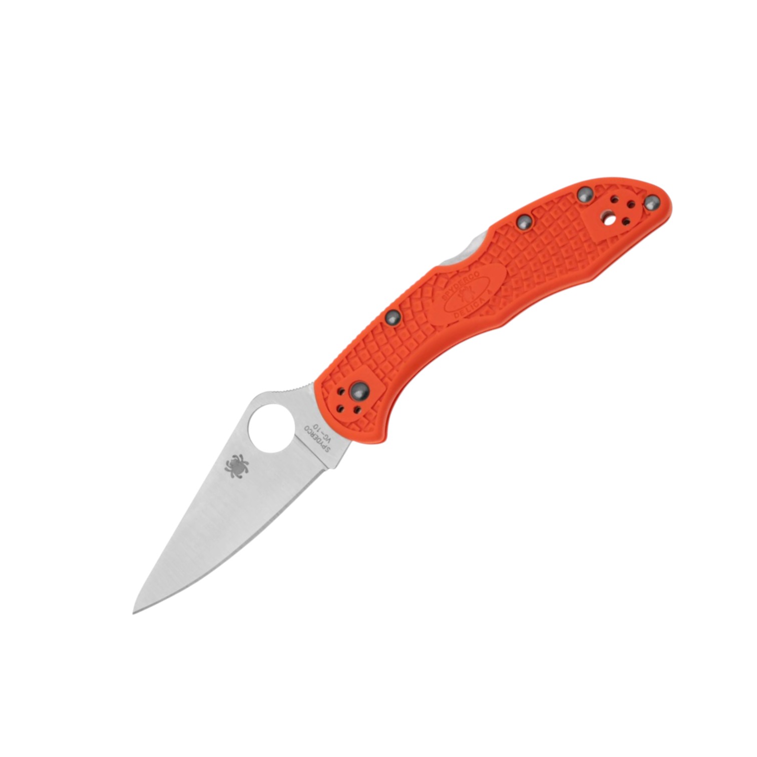 Spyderco Delica 4 C11FPOR, navaja VG10 filo plano con mango de FR...