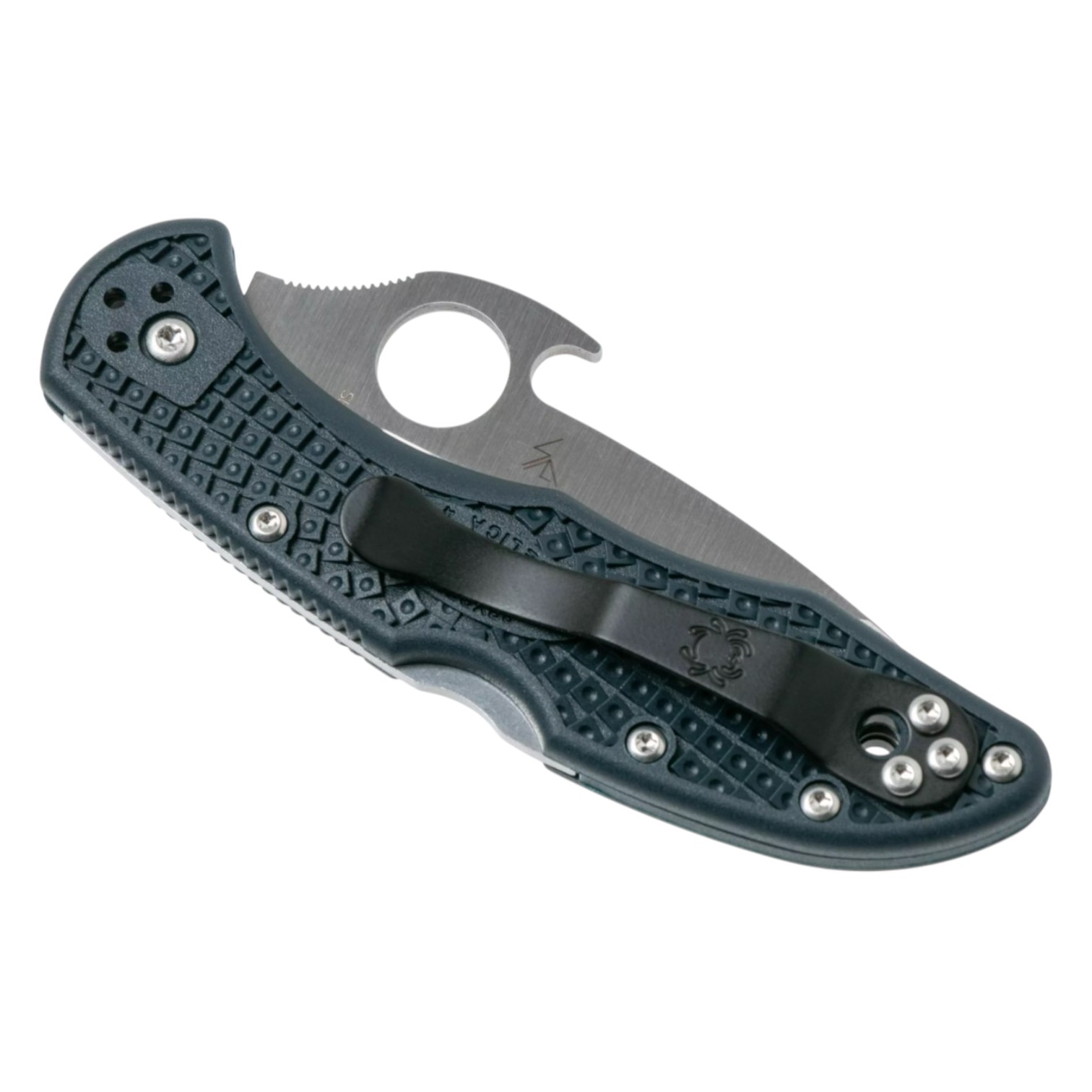 Spyderco Delica 4 C11FPGY, navaja VG10 filo plano con mango de FRN gris