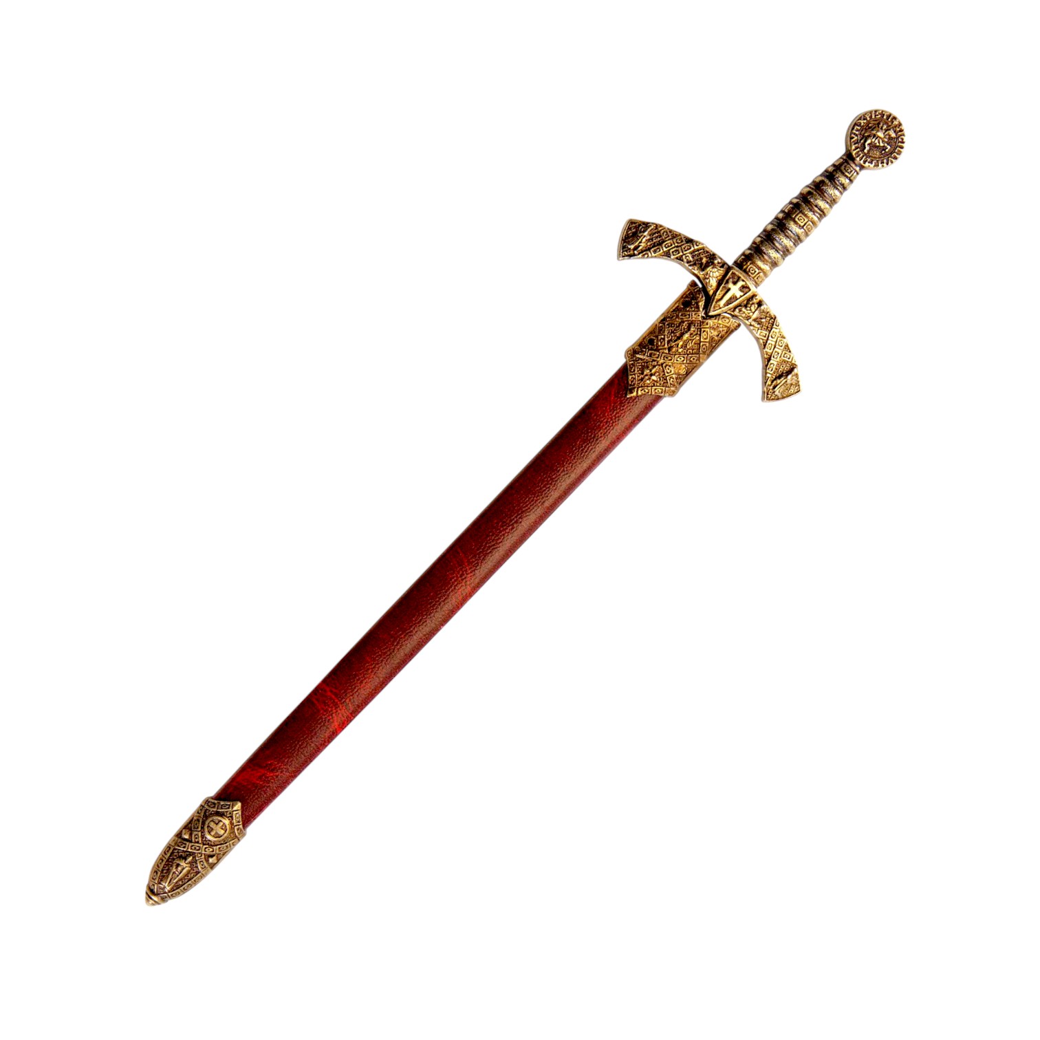 Abridor de cartas em forma de espada com bainha de cavaleiro temp...