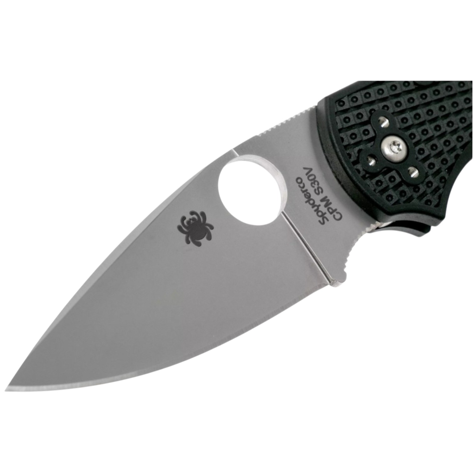 Canivete tático Spyderco Native Lightweight C41PBK com cabo em G-10 preto e lâmina de fio reto em aço CPM-S30V.