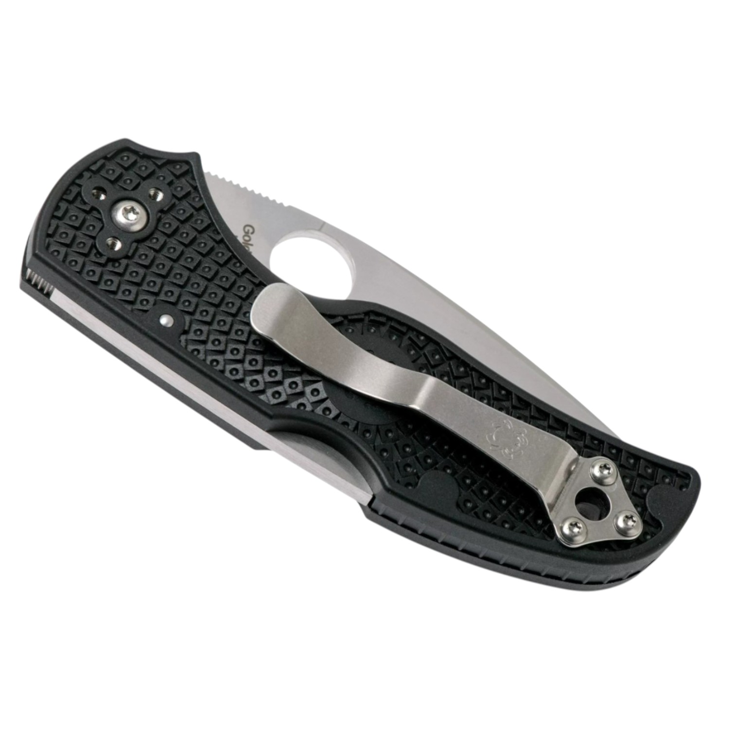 Canivete tático Spyderco Native Lightweight C41PBK com cabo em G-10 preto e lâmina de fio reto em aço CPM-S30V.