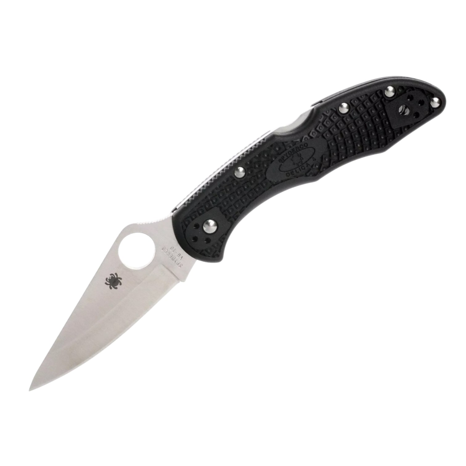 Spyderco Delica 4 C11PBK navaja lockback con mango de FRN negro y...