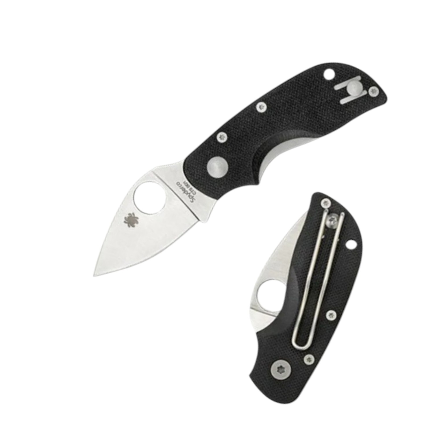 Canivete Spyderco Chicago com fecho linerlock, cabo em G10 preto,...