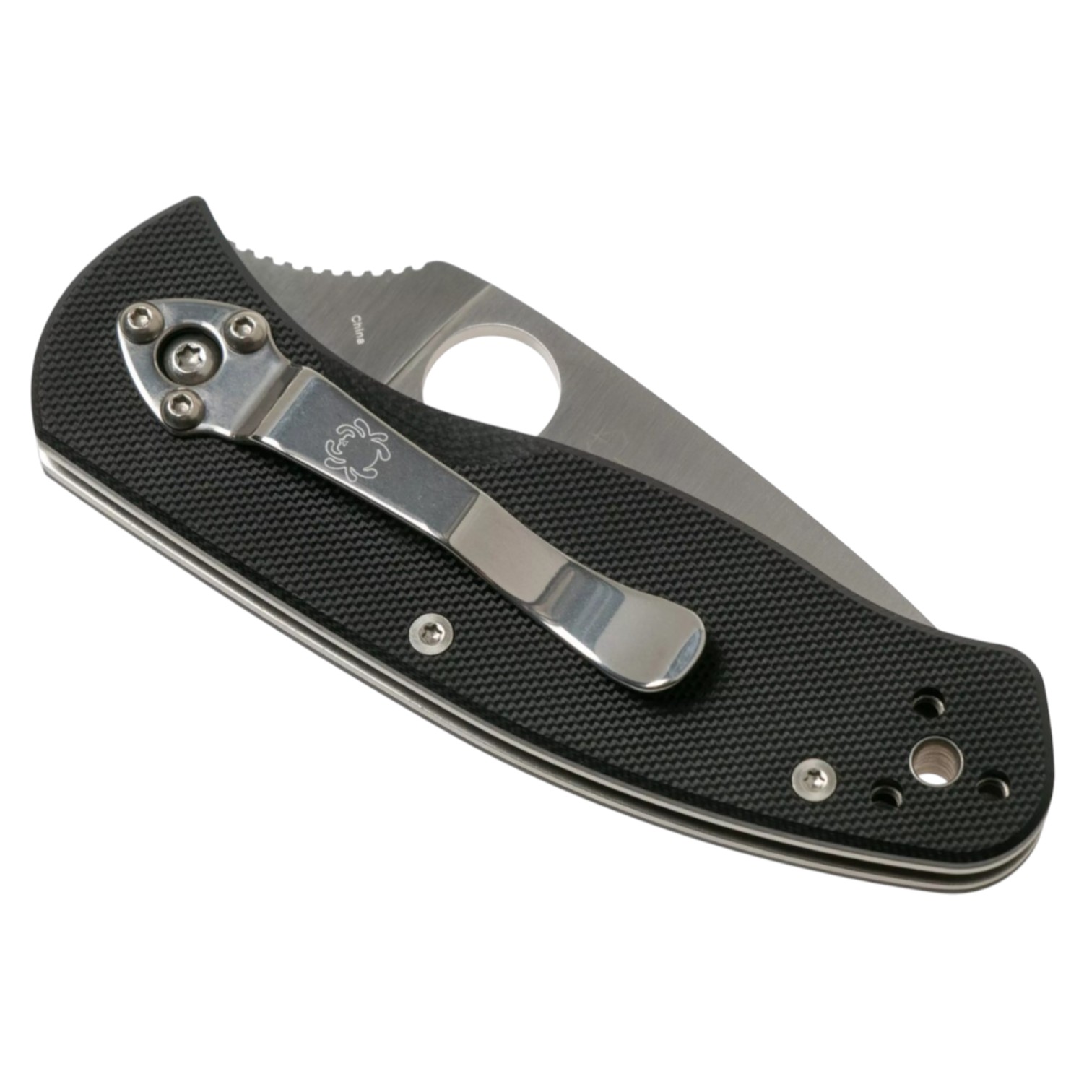 Spyderco Persistence C136GP navaja con mango de G10 negro y hoja 8Cr13MoV de 7.1 cm
