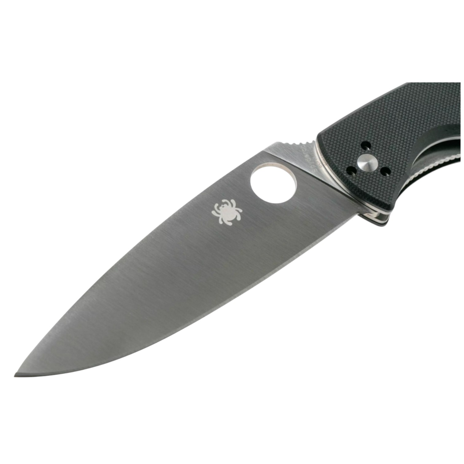 Canivete Spyderco Resilience com lâmina lisa de 10,8 cm em aço 8Cr13MoV e cabo em G10 e aço inoxidável.