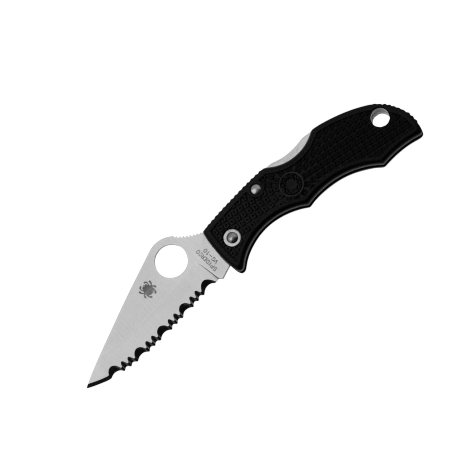 Spyderco Ladybug 3 LBKS3 Black FRN, navaja VG10 con filo dentado ...