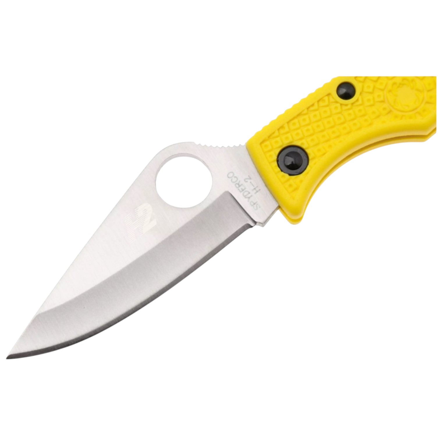Navaja Spyderco Ladybug 3 Salt lightweight LYLP3 con hoja de acero H1 filo plano y mango de FRN amarillo