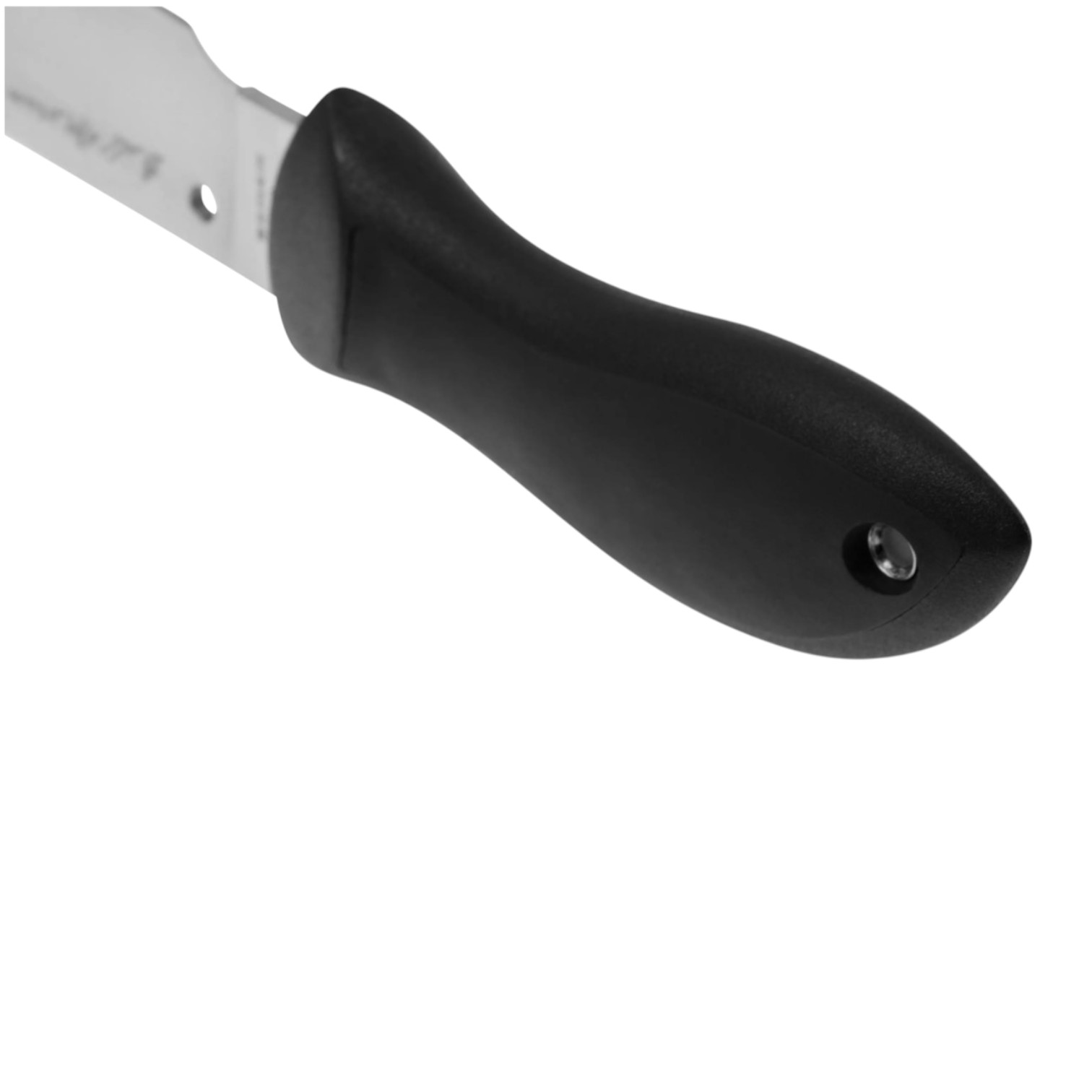 Faca Spyderco Moran Upswept FB01P de 10 cm com lâmina fixa e cabo em FRN preto.