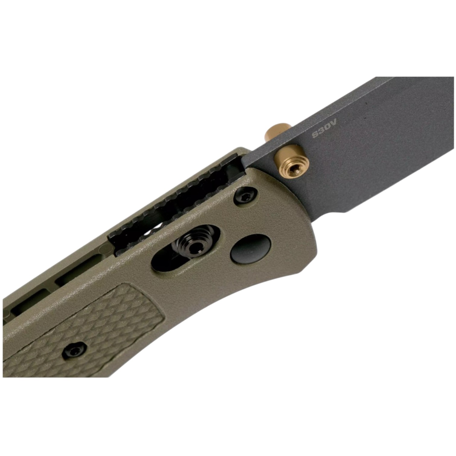 Navaja Benchmade Bugout Ranger green con hoja CPM S30V stonewashed de 8.2 cm y mango grivory verde