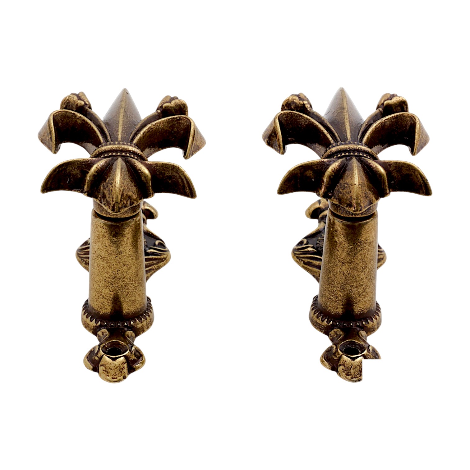 Cabide em forma de flor-de-lis, 2 peças