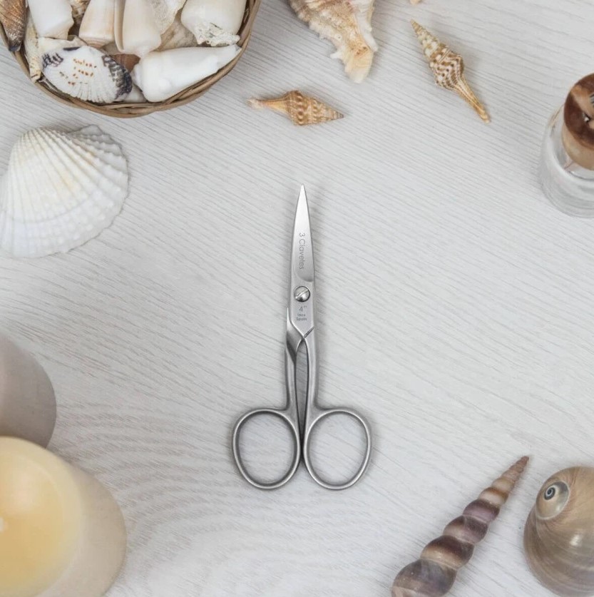 Tesoura de unhas curva em aço inoxidável forjado 10 cm 3 Claveles