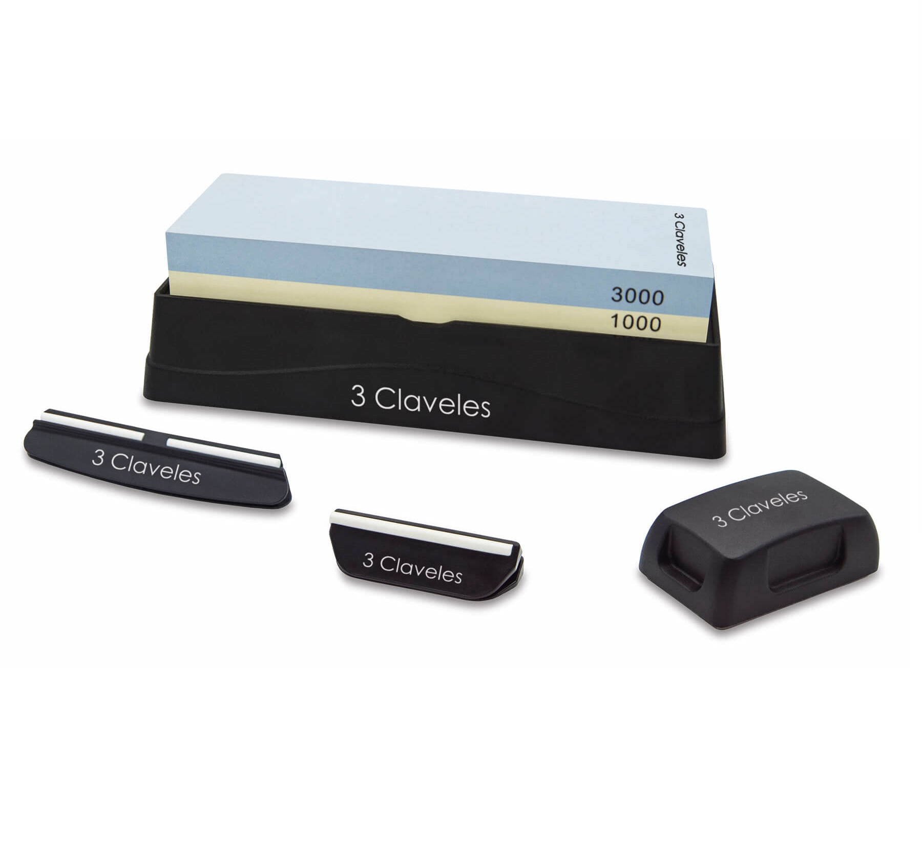 Piedra de afilar 1000/3000 con dos guías y rectificador 3Claveles