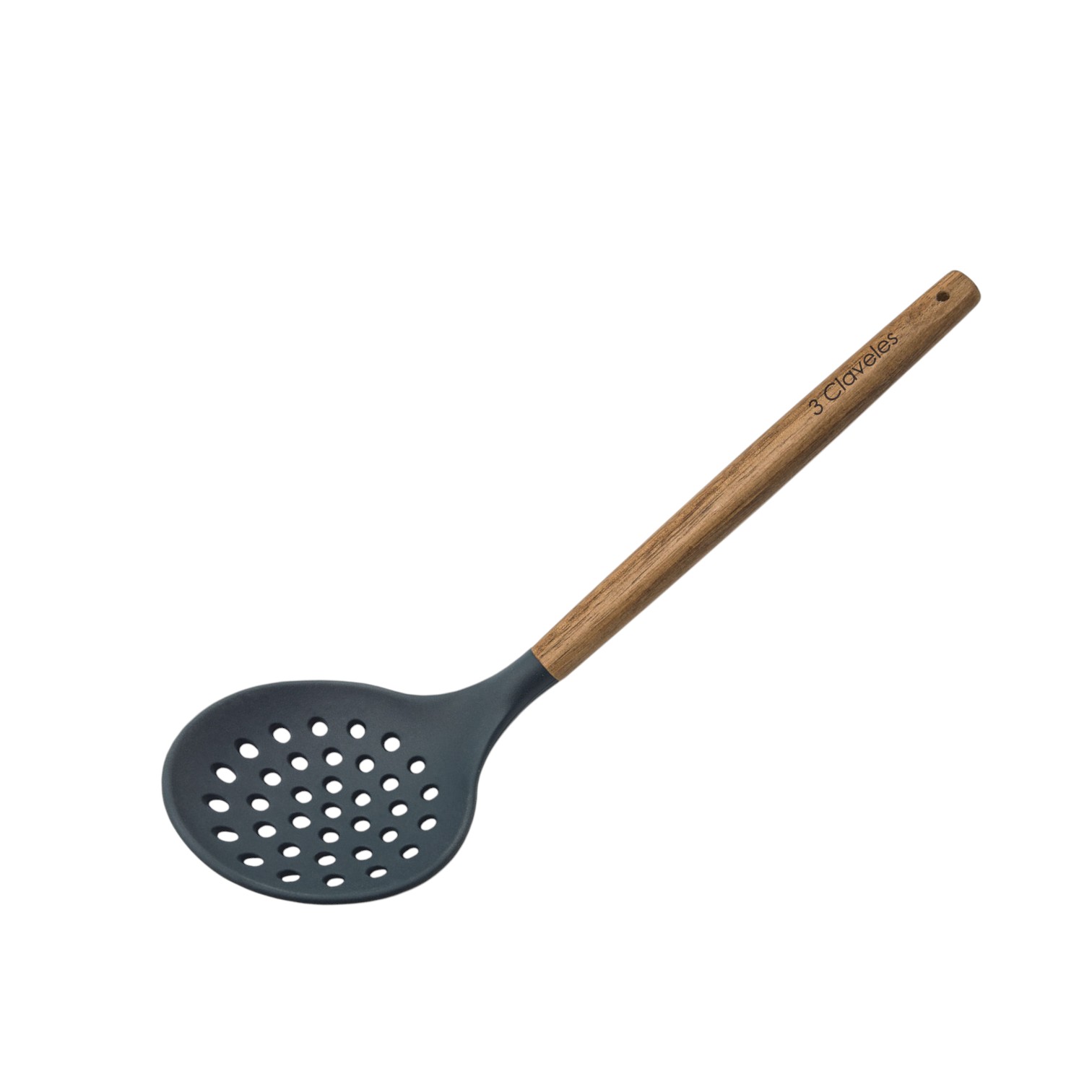 Escumadeira em silicone e madeira de faia, livre de BPA, 3 Clavel...