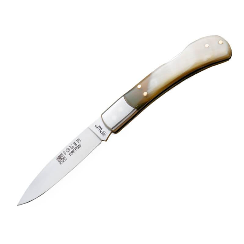 Navaja de bolsillo Joker Bretón de asta de toro y hoja de 8 cm