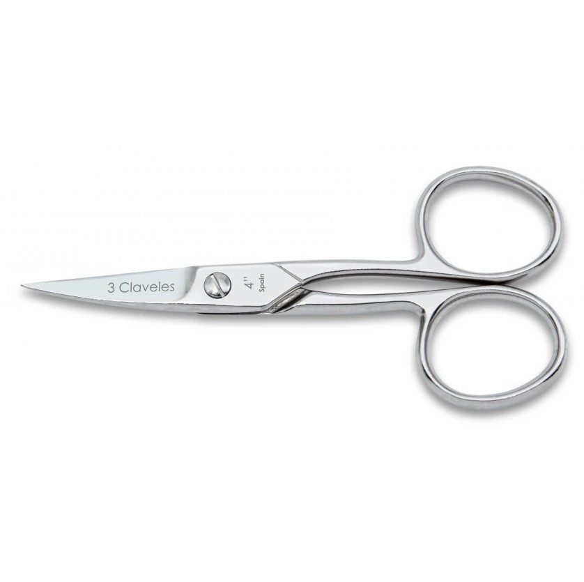 Tijera de uñas forjada de 10 cm curva 3 Claveles