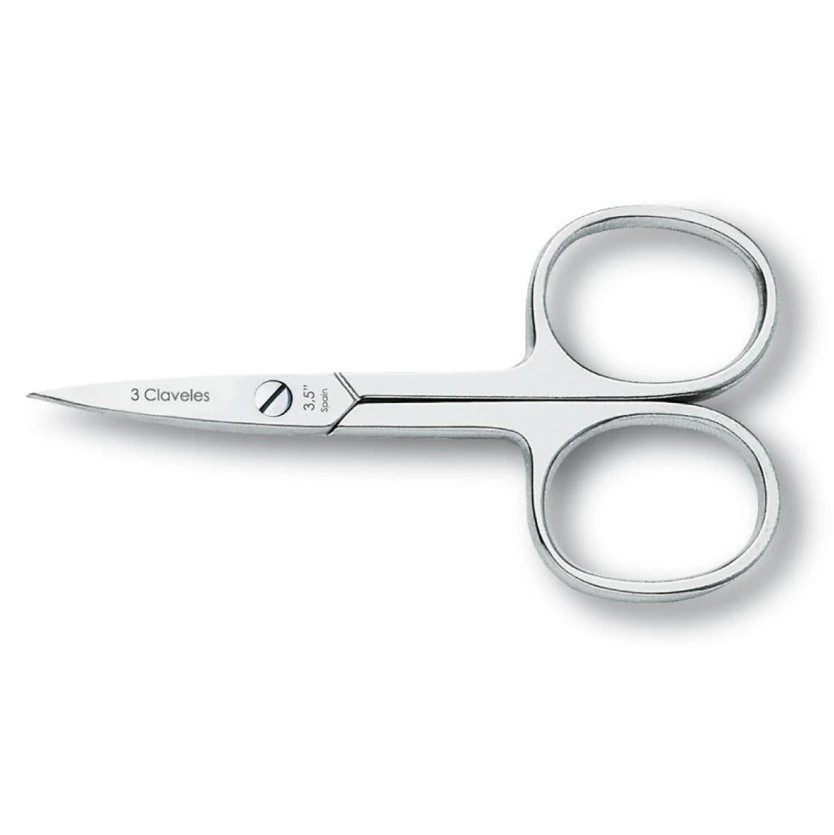 Tijera para uñas recta 3 Claveles de 9 cm acero carbono