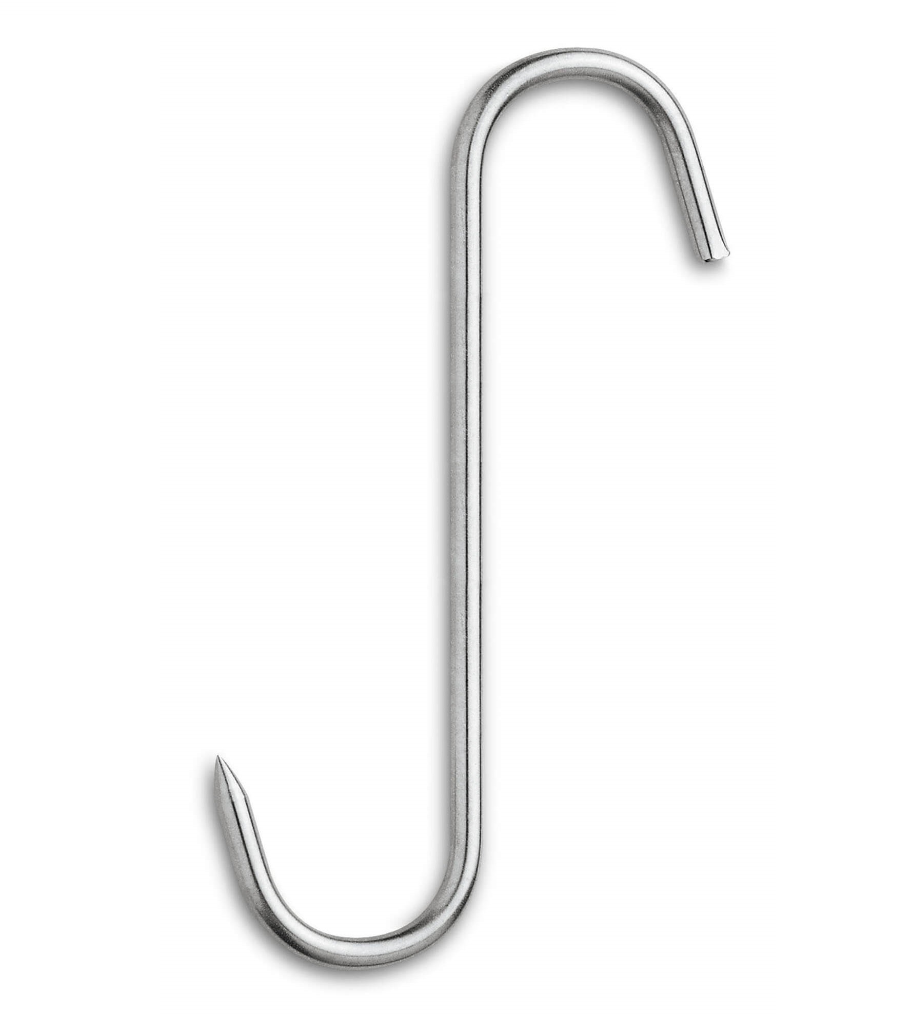 Gancho para carne, modelo S, aço inoxidável, 20x6 cm, 3Claveles