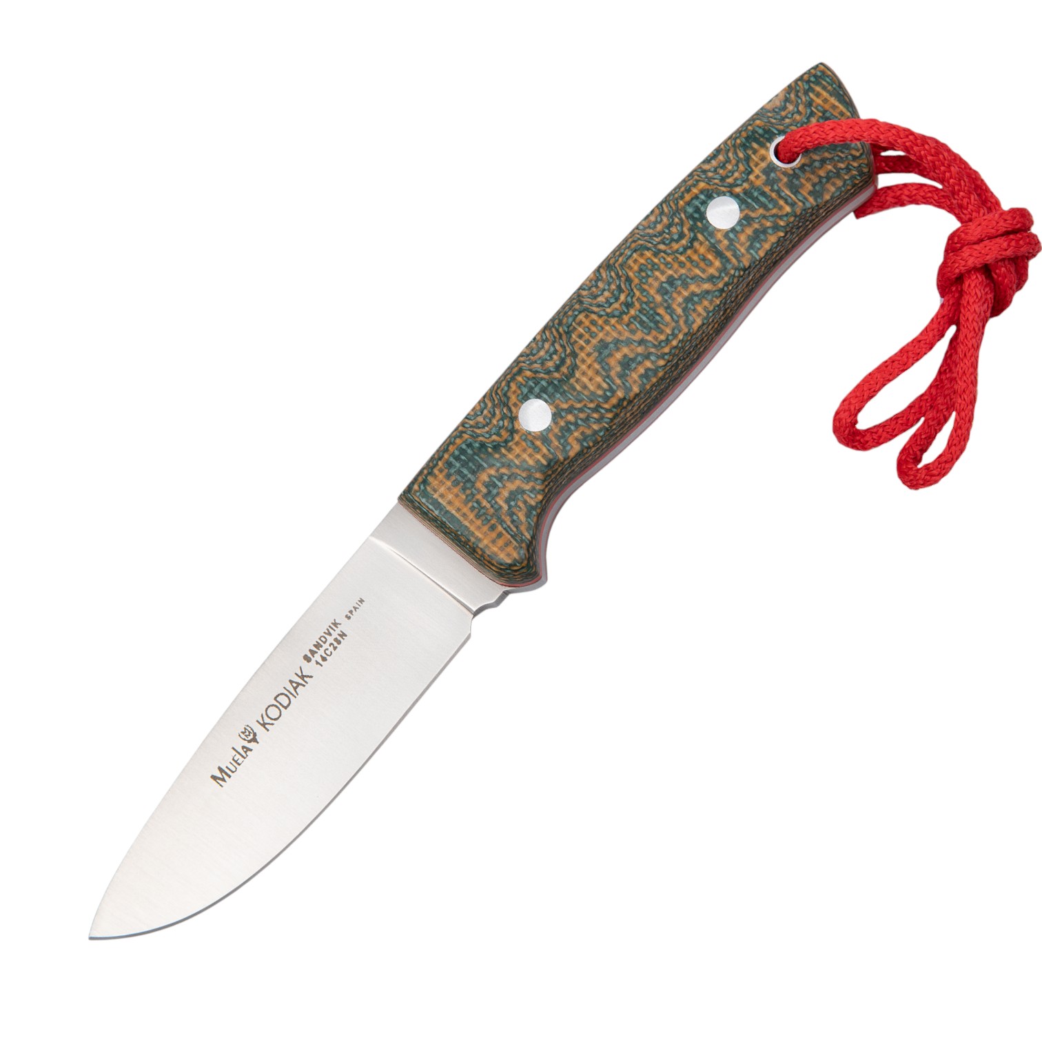 Cuchillo tactico Muela Kodiak con hoja de acero sandvik y mango e...