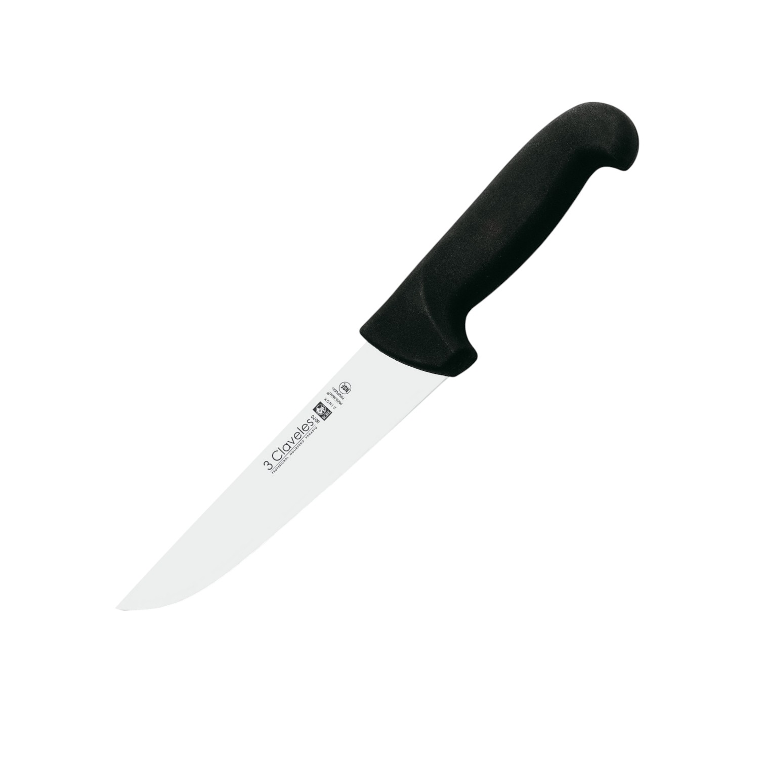 Cuchillo carnicero con hoja de 18 cm con mango de proflex negro 3...