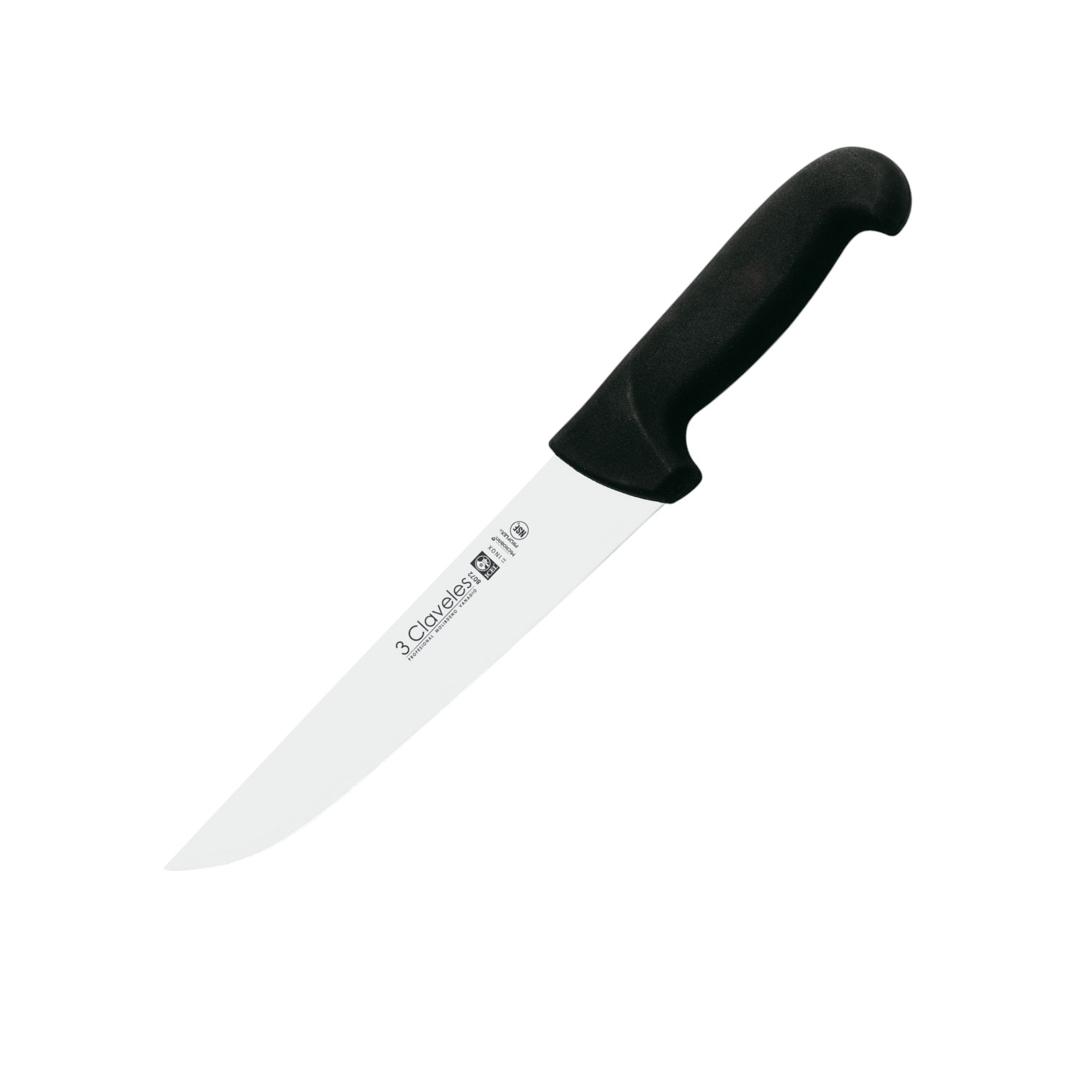 Cuchillo carnicero con hoja de 24 cm con mango de proflex negro 3...