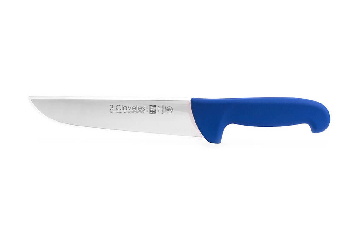 Fleischermesser mit 20 cm langer Klinge und blauem Proflex-Griff 3 Claveles