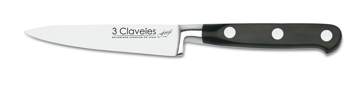 Juego de cocina 5 cuchillos y tijeras en taco 3 Claveles Forgé