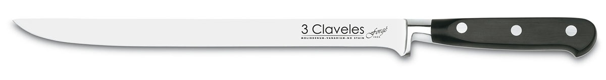 Juego de cocina 5 cuchillos y tijeras en taco 3 Claveles Forgé