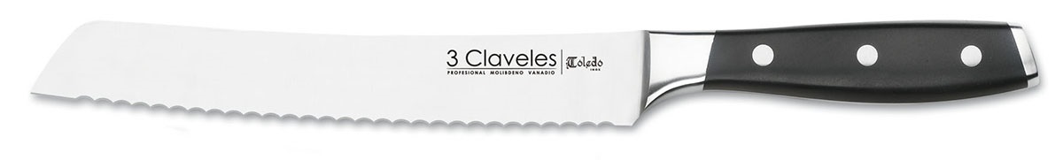 Juego de cocina 5 cuchillos y tijeras en taco 3 Claveles Toledo