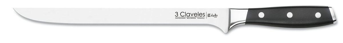 Juego de cocina 5 cuchillos y tijeras en taco 3 Claveles Toledo