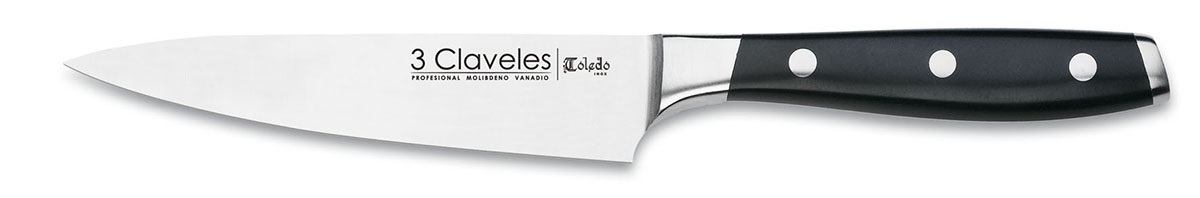 Juego de cocina 5 cuchillos y tijeras en taco 3 Claveles Toledo