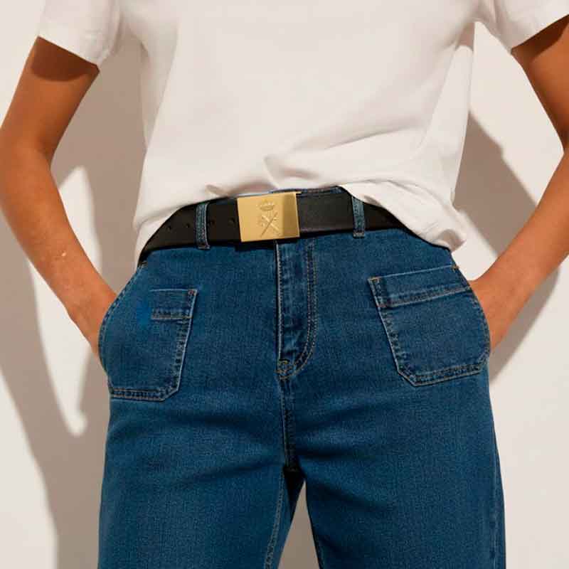 cinturon con hebilla​ dorada guardia civil 25-71401