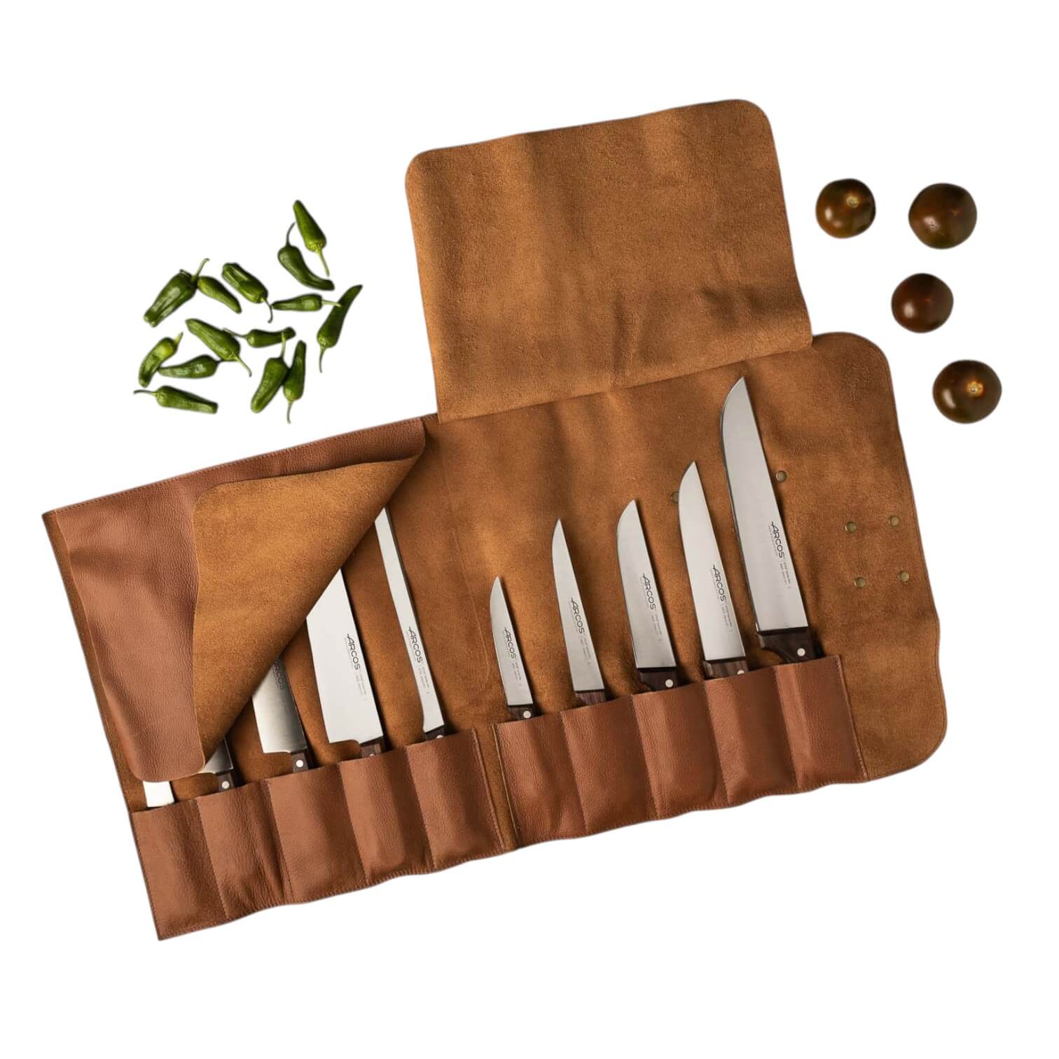 Bolsa de piel para 10 cuchillos Arcos