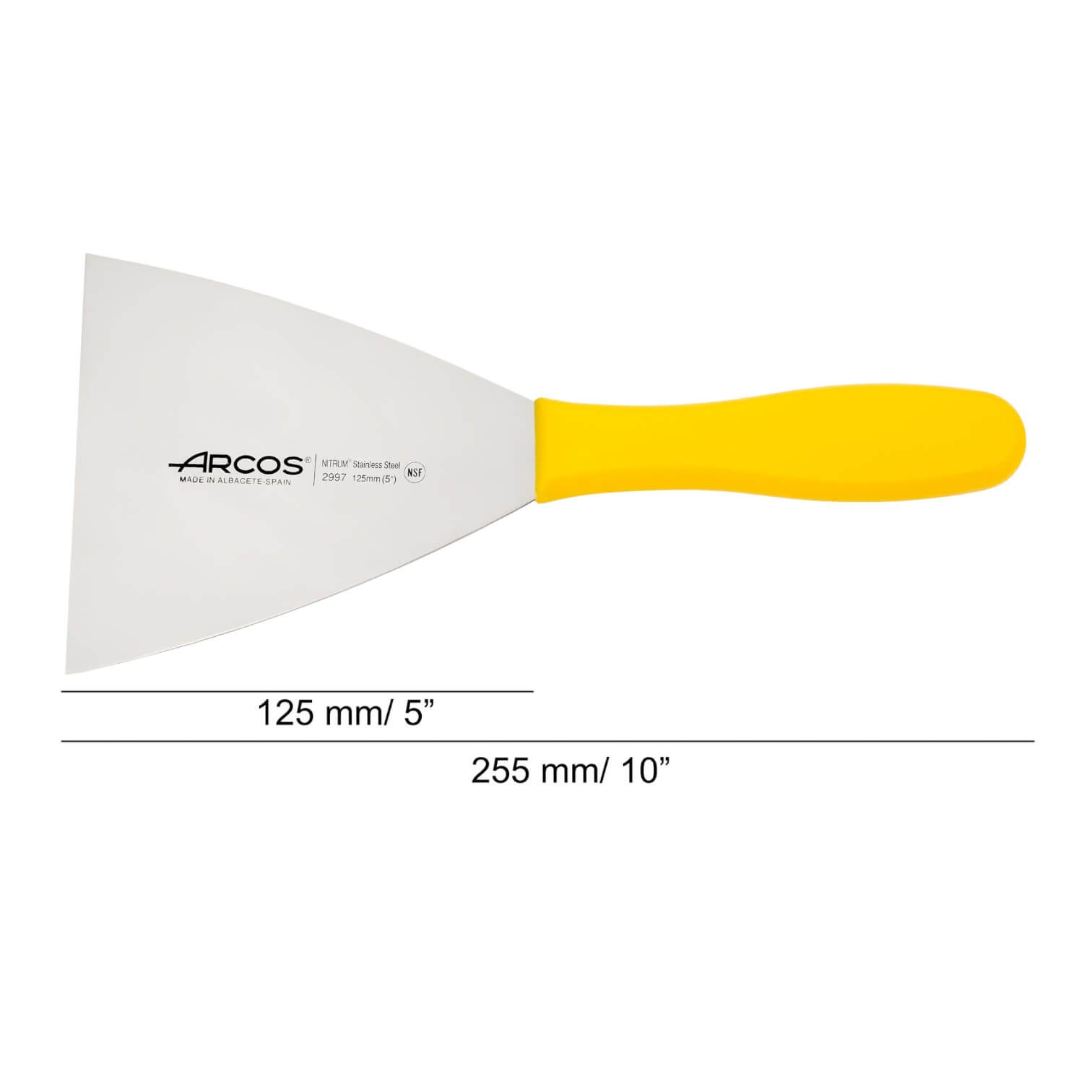 Espátula 125x120 mm con mango de colores Arcos serie 2900