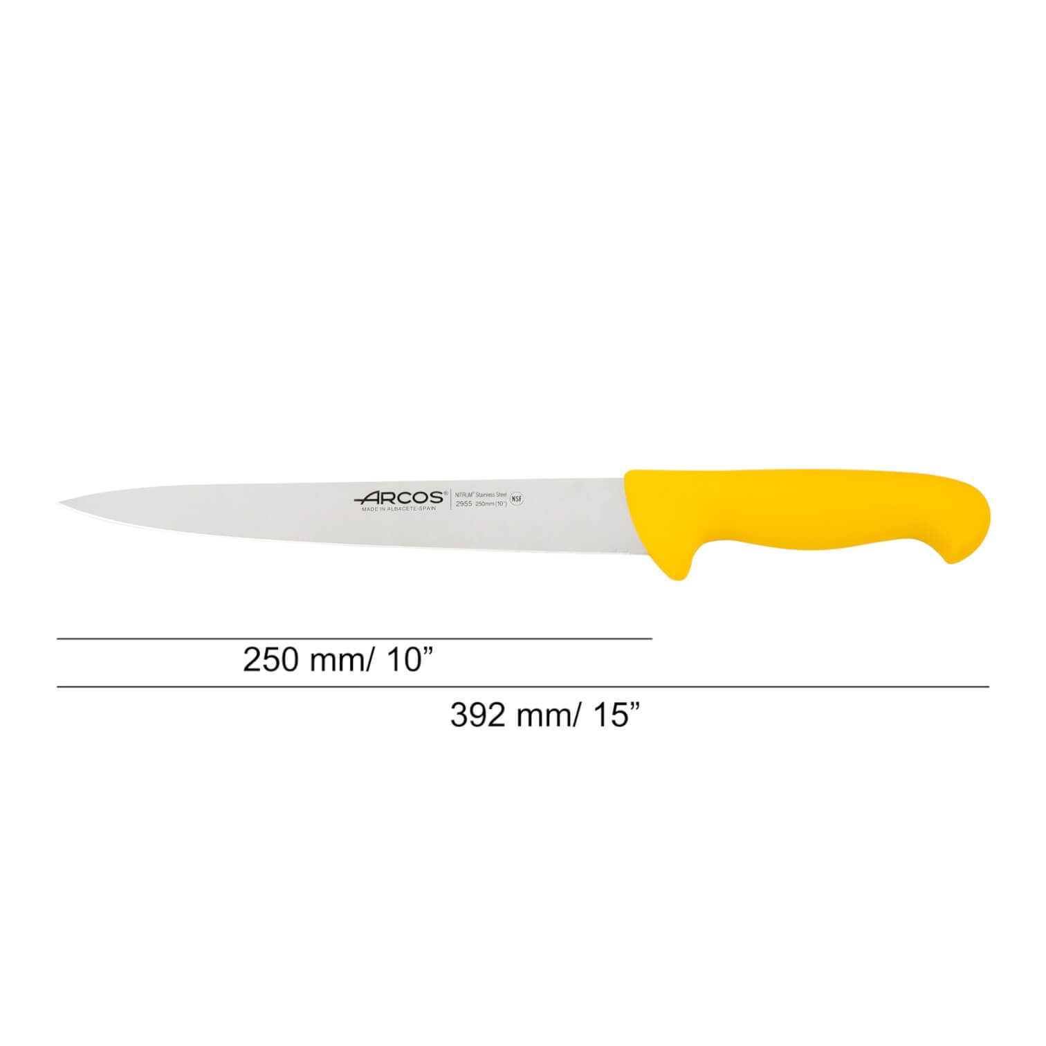 Cuchillo trinchante 250 mm Arcos serie 2900 polipropileno de colores