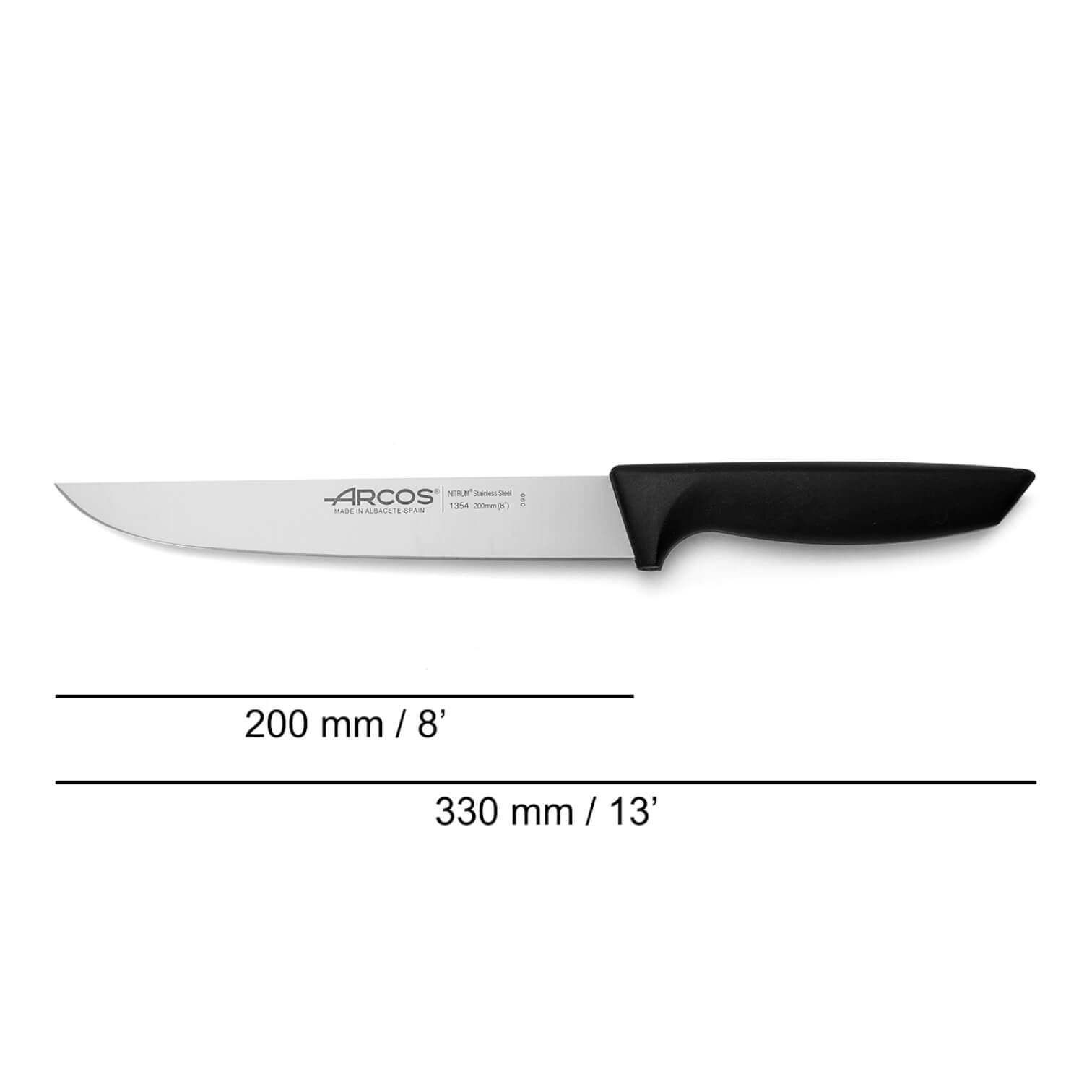 Cuchillo cocinero Arcos serie Niza con mango de polipropileno negro 200 mm 135400