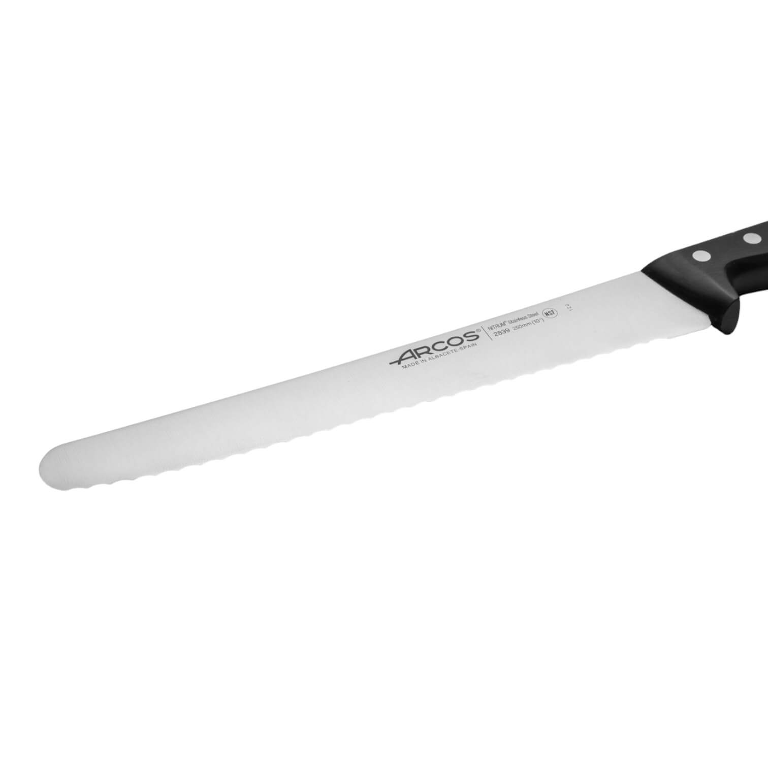 Arcos Universal-Gebäckmesser mit schwarzem Polyoxymethylengriff, 250 mm 283904