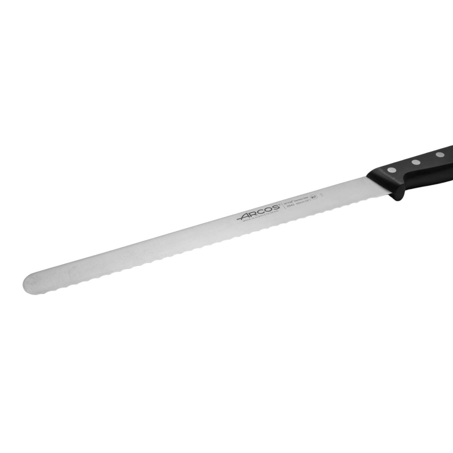 Cuchillo pastelero Arcos serie Universal con mango de polioximetileno negro 250 mm