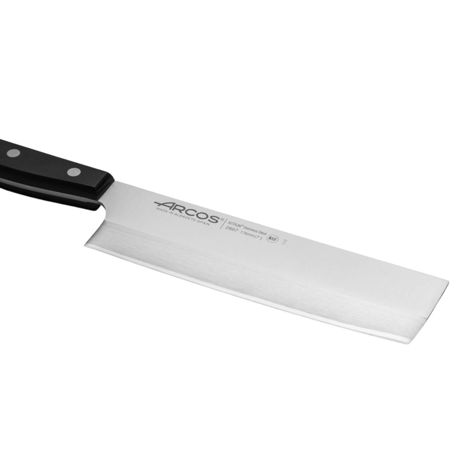 Cuchillo Usuba Arcos serie Universal con mango de polioximetileno negro 175 mm