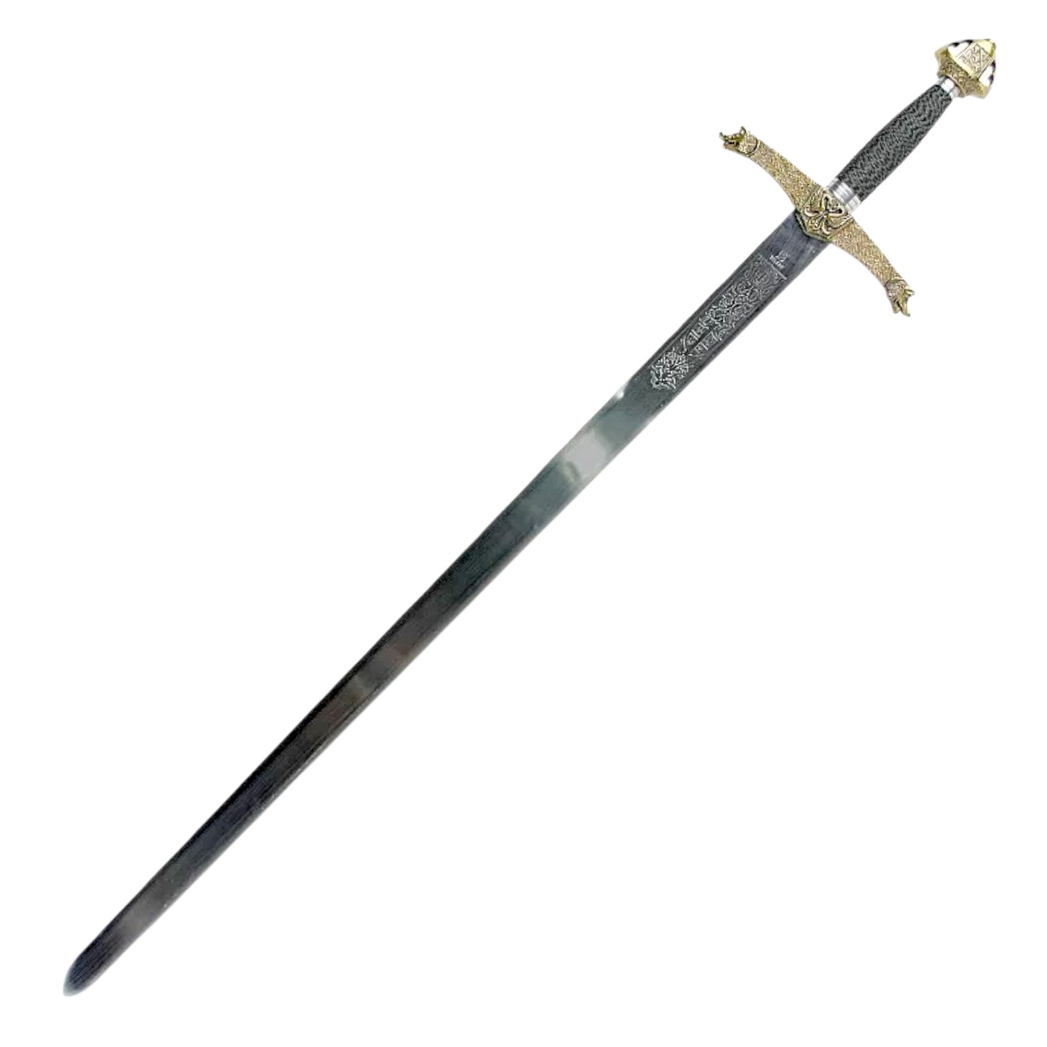 Espada Cruzados de 100cm negra y dorada