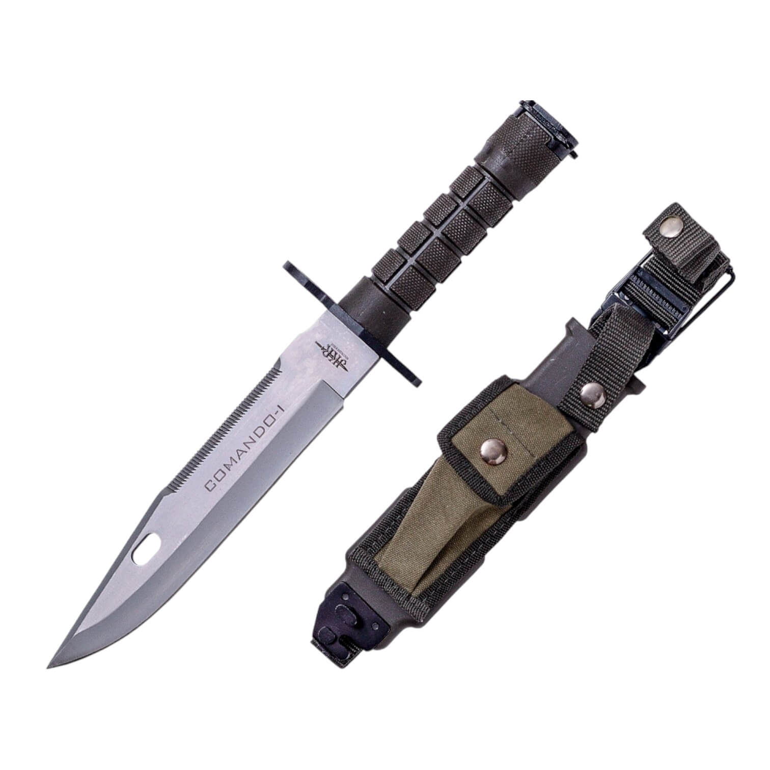 Cuchillo de combate Commando-I con mango de ABS y hoja de 20 cm