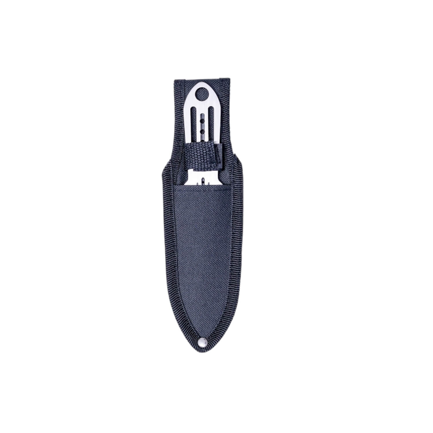 Cuchillo lanzador de acero inoxidable de 15 cm con 1 solo filo incluye funda de nylon