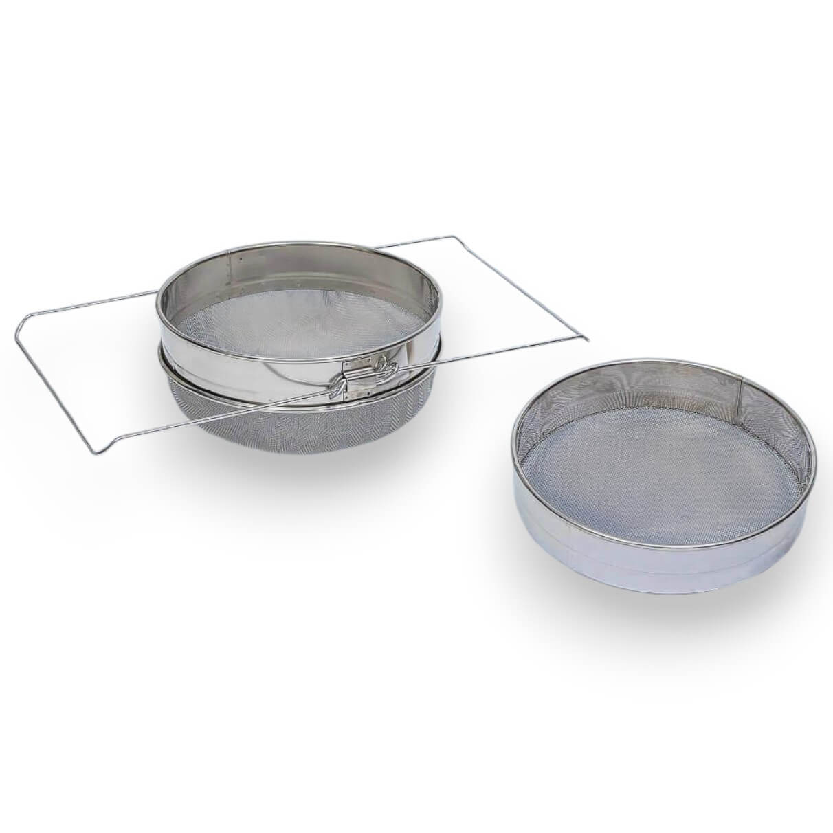 Colador de miel doble de 24 cm de diámetro y 6,5 cm de alto