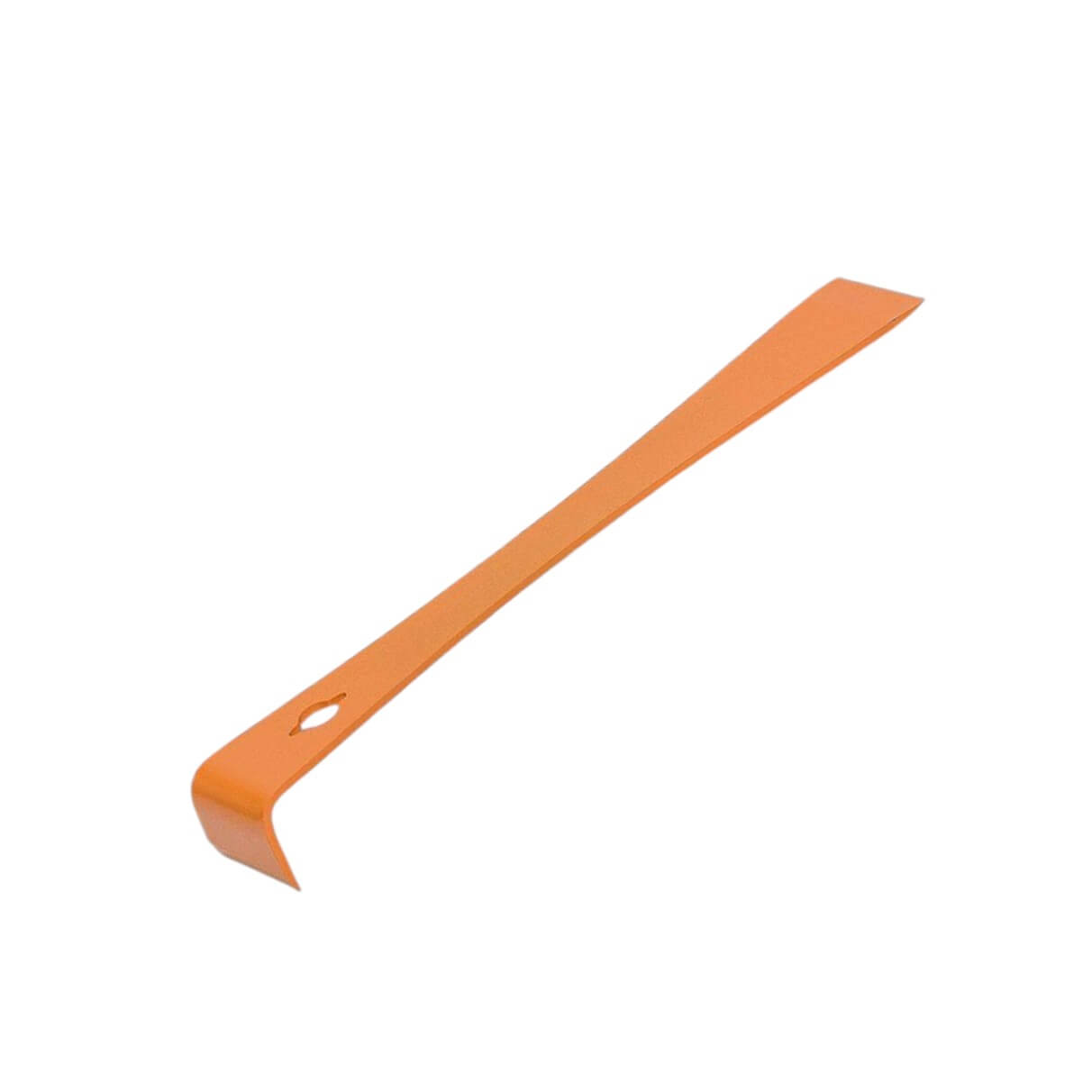 Rasqueta naranja de 28 cm de acero inox con codo