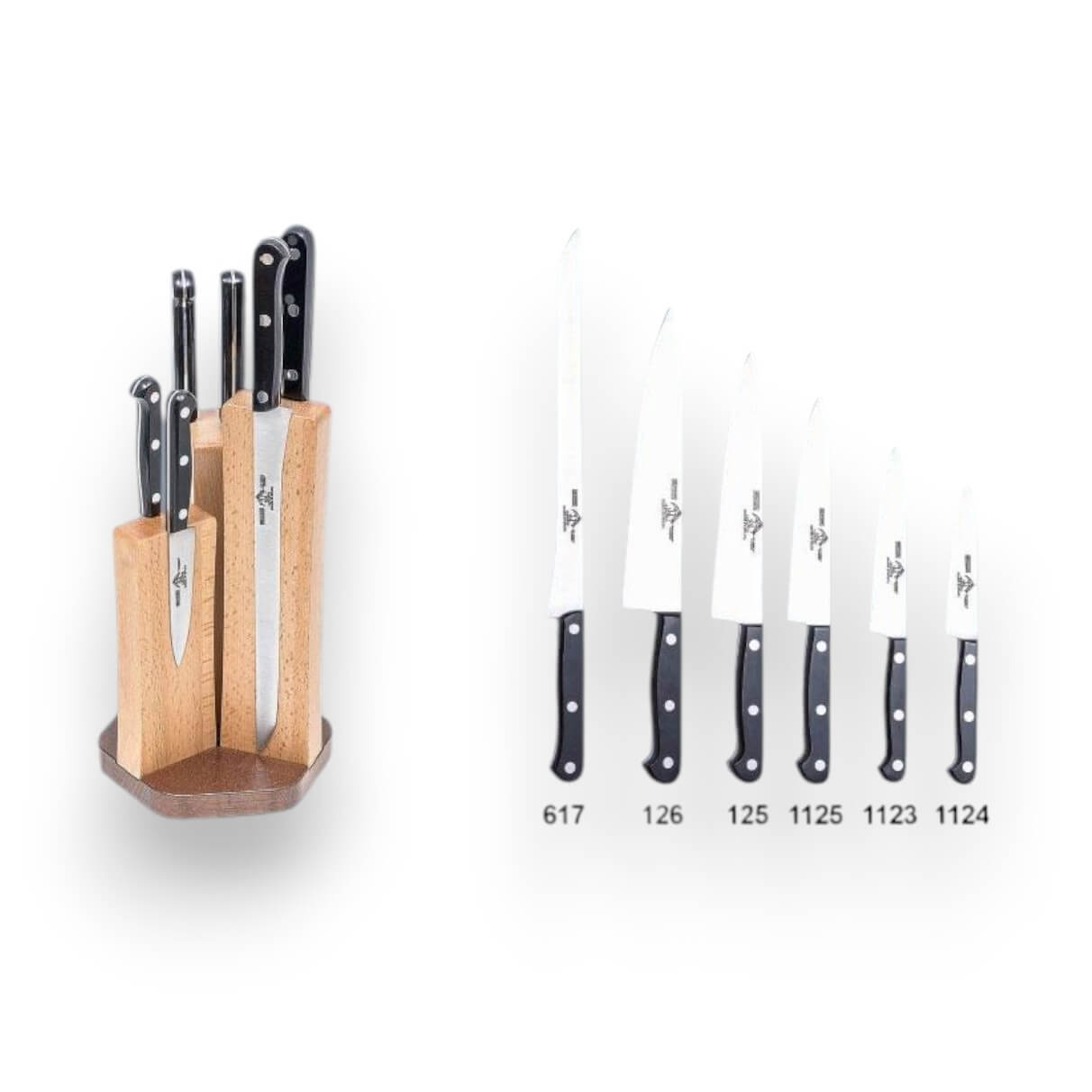 Taco magnético de madera de haya con 6 piezas con mango negro ser...