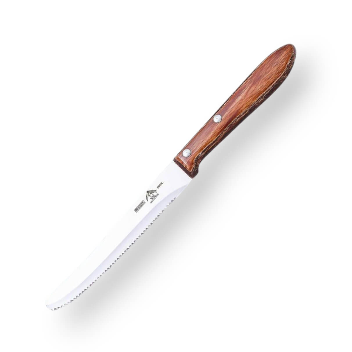 Cuchillo de postre con mango de madera moldeada durofol y hoja re...